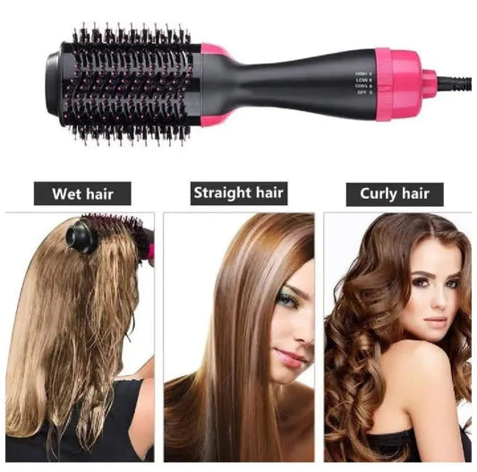 One Step Solution Hot Air Brush(Dryer + Straightner)