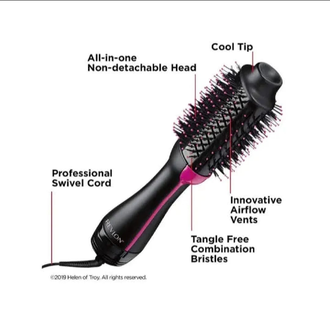 One Step Solution Hot Air Brush(Dryer + Straightner)