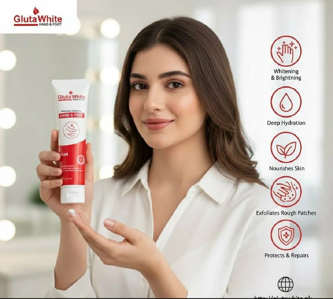 Gluta White Hand & Foot Whitening Cream | ہاتھوں اور پیروں کی سیاہی ختم کرنے والی کریم